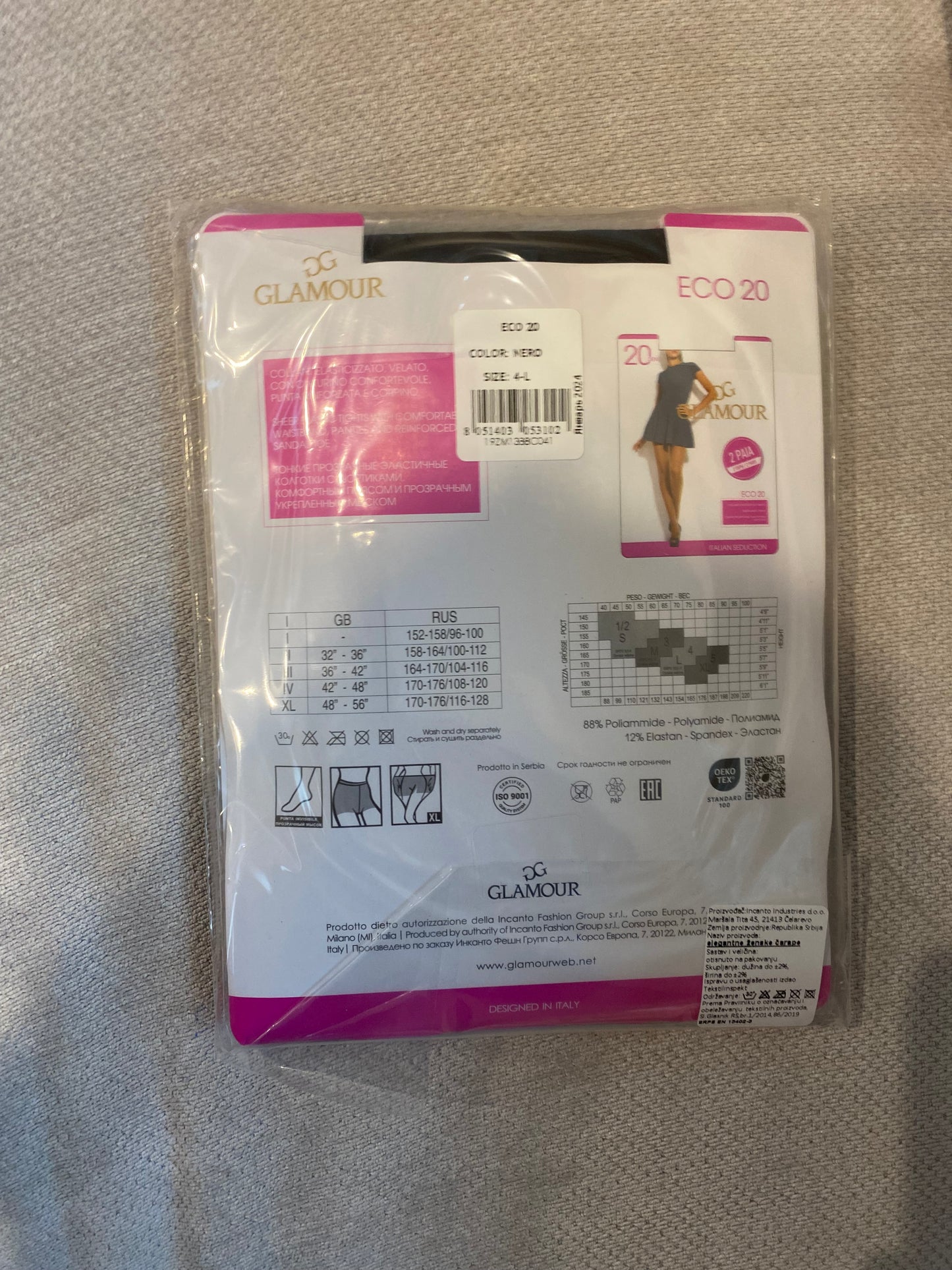 20 Denier Sheer Tights in Black Colour - Two Pairs