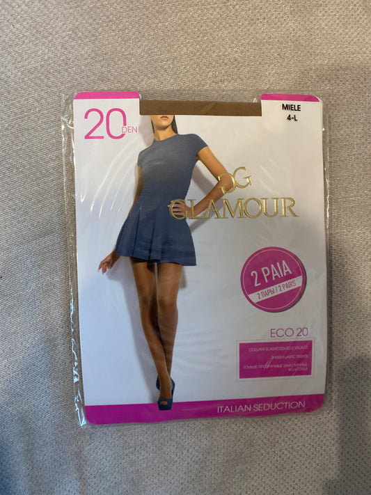 20 Denier Sheer Tights in Nude - Light Beige/Sand Colour - Two Pairs