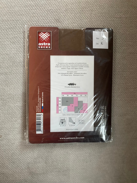 30 denier compression tights in nude colour